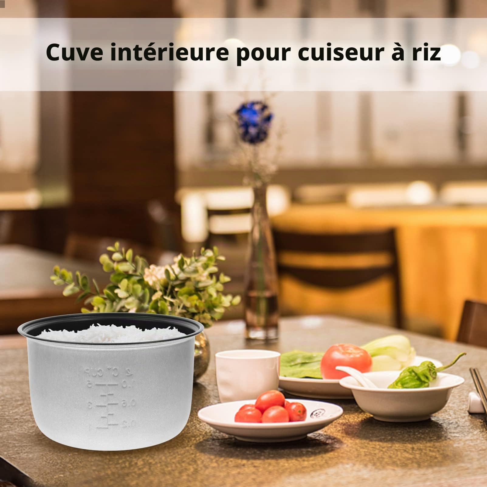 YARNOW Remplacement de Pot Intérieur de Cuiseur à Riz Pot de Riz Antiadhésif en Alliage de Pot de Cuiseur à Riz pour La Cuisine à Domicile