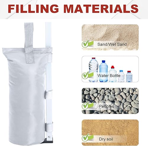 Miniatura 8 de ABCCANOPY - Pesos de anclaje para tienda de campaña, 4 unidades, color blanco