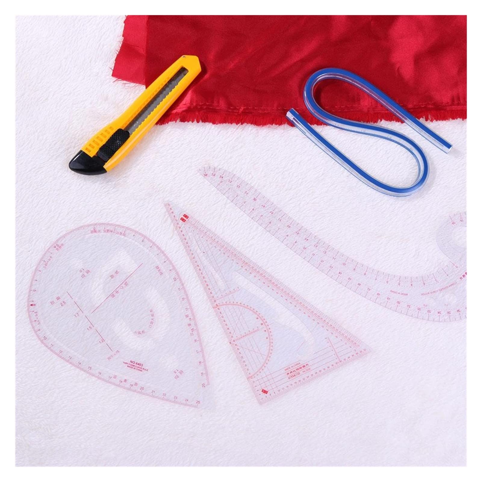 Righello, Kit di misurazione for Sarto, Metro da Cucito Trasparente, Braccio for Manica, Set di Curve francesi, Righello da Taglio, Set di Ruote a Pale,Righelli(United Kingdom)