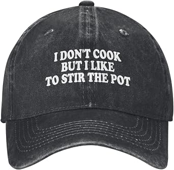 Retro i Dont Cook but i Like to stir The Pot Graphic Dad Hat Adjustable Baseball Cap Men Women Birthday Gifts Ideas Funny Classic Low Profile Cotton Hats Unconstructed Fitted Caps Black
