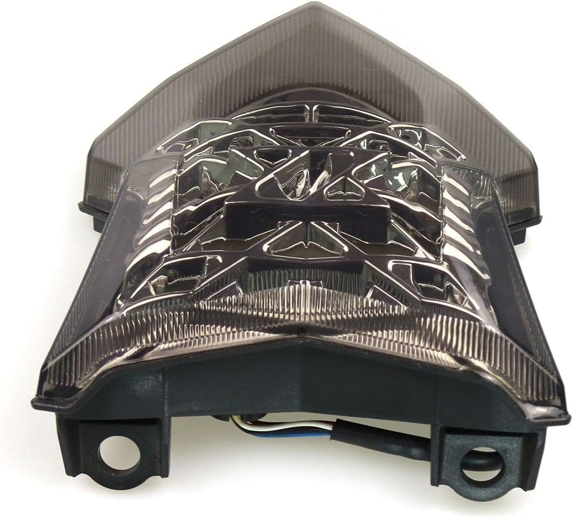 Integrated LED Tail light Turn Siginals Compatible with Kawasaki 2017-2025 Z650 / Ninja 650, 2017-2024 Z900, ZR900 2022-2024, 2020-2024 ZH2 - Smoke Screen