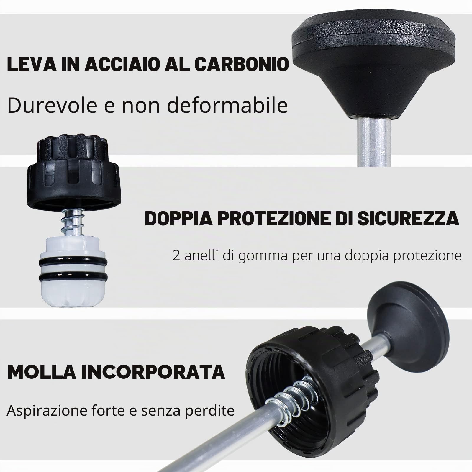 CCLIFE Siringa Aspirazione Olio 200cc, Pompa Manuale per Estrazione e Riempimento di Liquidi, Estrattore Olio Motore