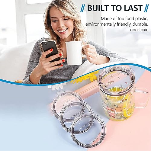 Miniatura 6 de Tapas de vaso de 20 onzas de repuesto, a prueba de derrames, resistentes a salpicaduras, tapas para vaso YETI Rambler, Old Style Rtic y más tazas de