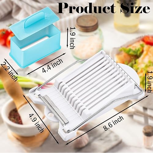Miniatura 2 de Spam Musubi Mold and Slicer Kit - Onigiri Maker, Egg Cutter for Boiled Eggs, Cheese, Strawberry, Apple, Luncheon Meat, Hot Dog Slicer - White