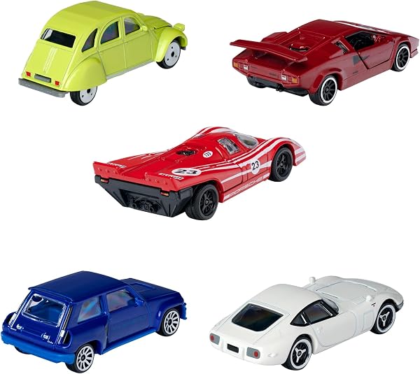 Smoby Majorette - Vintage Giftpack - Voitures Miniatures en Métal - Coffret 5 Véhicules (1/64ème) - 212053304SMO - 2