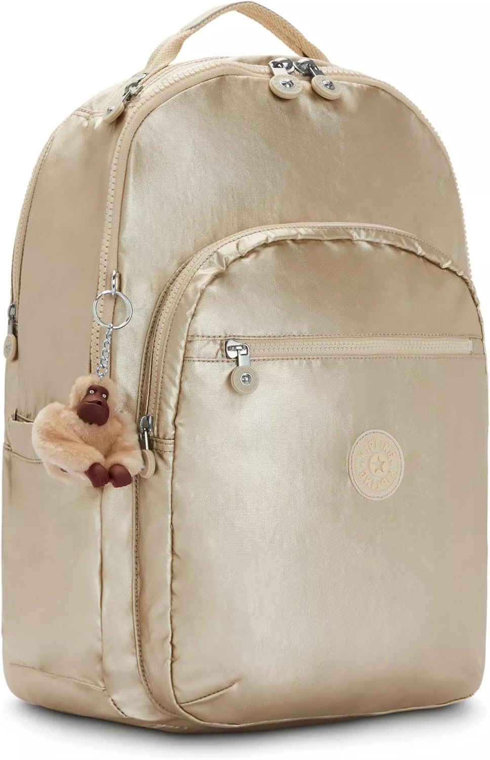 Kipling Seoul Extra Large Metallic 17" Laptop Backpack Starry Gold Metallic