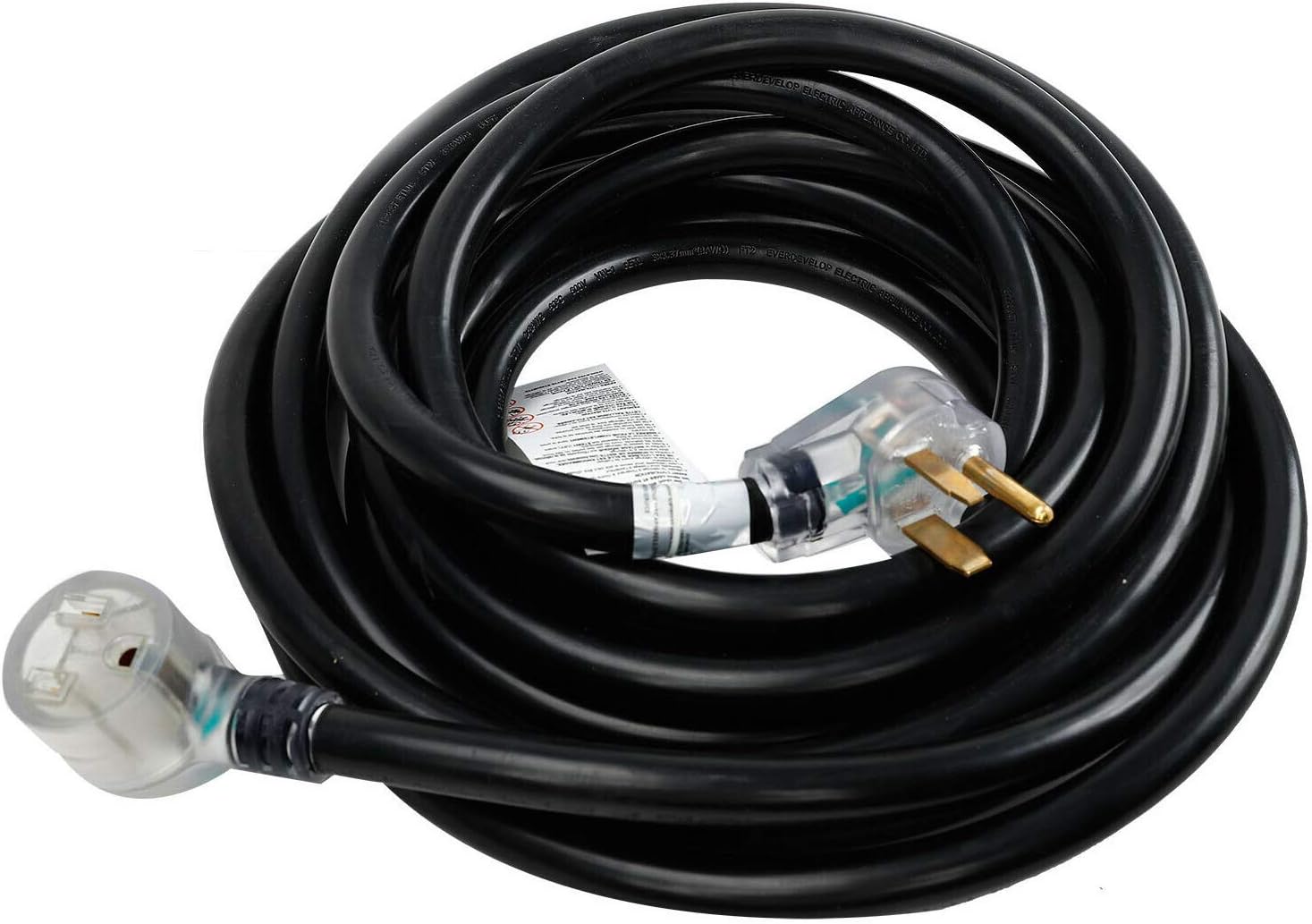 25ft 50Amp Welder Extension Cord, 8AWG Heavy Duty Industrial NEMA 650P