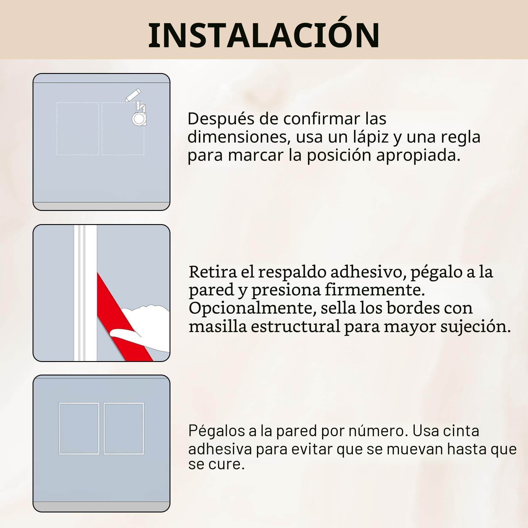 Hungbak Juego de 2 kits de molduras decorativas para pared precortadas de 40,6 x 50,8 cm, paneles de revestimiento prefabricados despegables y adhesivos para decoración interior, molduras de riel de