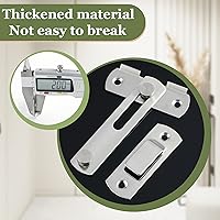 Vista 4 de Alise Pestillo de puerta abatible, cerradura de puerta de granero de acero inoxidable de 4 pulgadas, cerradura antirrobo, cerradura de seguridad