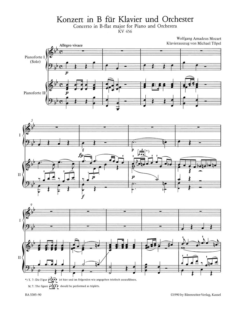 Concerto for Piano No.18 in B-flat major K.456 (Two Piano Reduction)      Sheet music – April 12, 1991