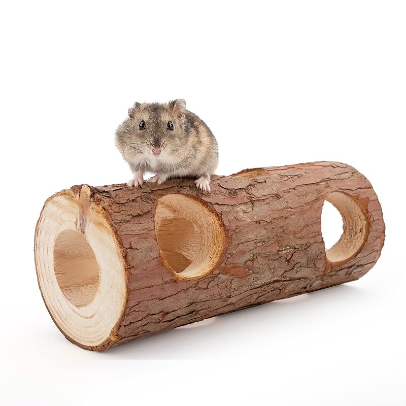 Túnel de Madeira Natural para Hamsters e Ratos Niteangel com Múltiplas Entradas – FBA_9886319