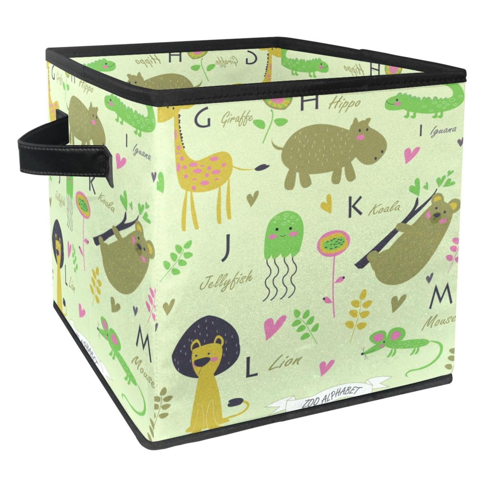 Boîte de rangement pliable en tissu cube alphabet pour vêtements et jouets
