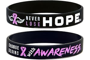 Inkstone Breast Cancer Awareness Pink Ribbon Bracelets