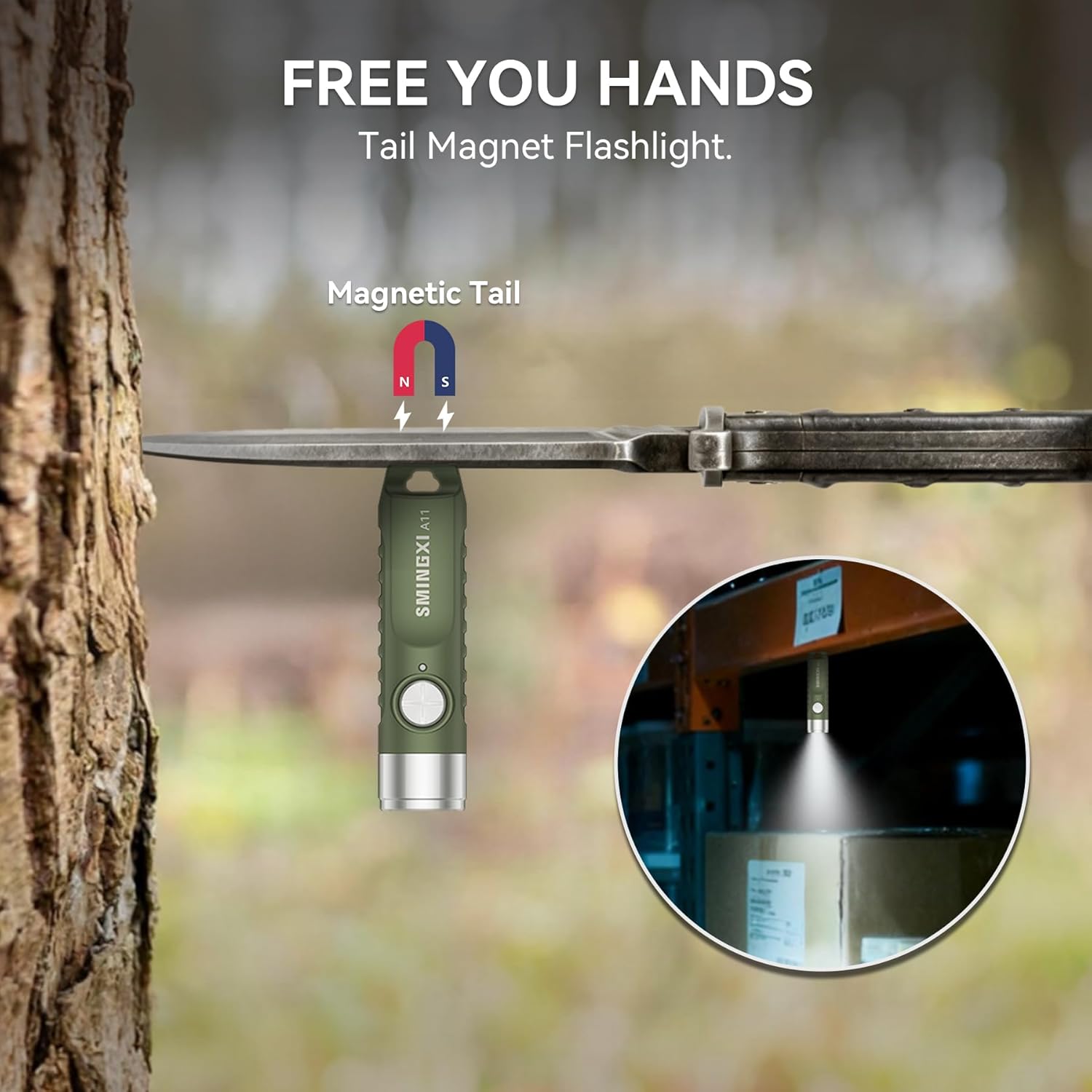 A11 Rechargeable Keychain Flashlight -Pocket Mini Flashlight,Key-Chain 500 High Lumens,EDC Flashlights,Waterproof Small Lightweight for Everyday Carry, Camping, Hiking, Emergency - Image 6