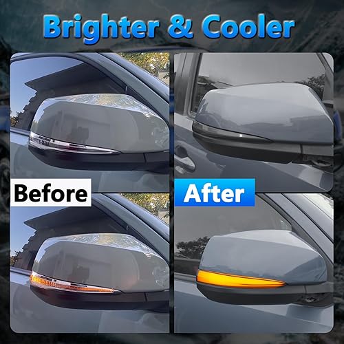 Miniatura 2 de SPEAK1BY1 Luces de espejo lateral para Tacoma 2016-2022 2023, señales de giro de espejo lateral secuencial, luces LED ahumadas, luces direccionales