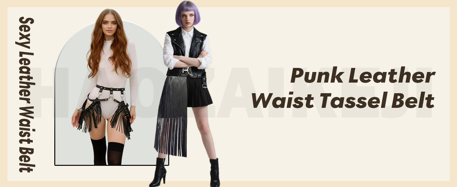 Amazon.com: haozaikeji Women Leather Tassel Waist Belt 