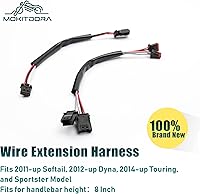 Vista 2 de MoKitDora Mazo de cables extendido para manillar CAN-Bus Switch Cableado para Harley Softail Touring Dyna Sportster Modelos 8 pulgadas
