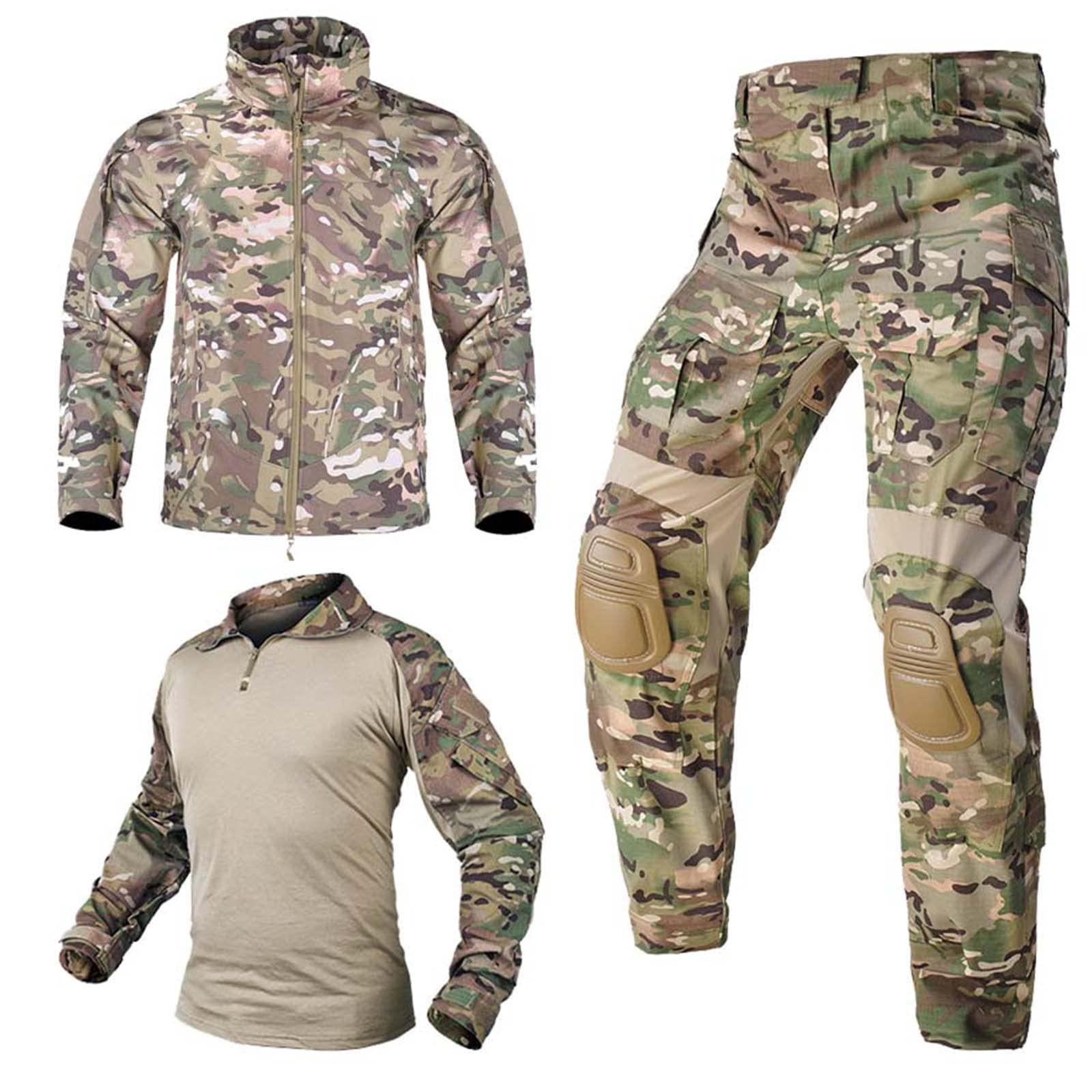 Chaqueta táctica uniforme militar ropa de caza paintball traje de combate hombre camisa pantalones almohadilla Acu Airsoft