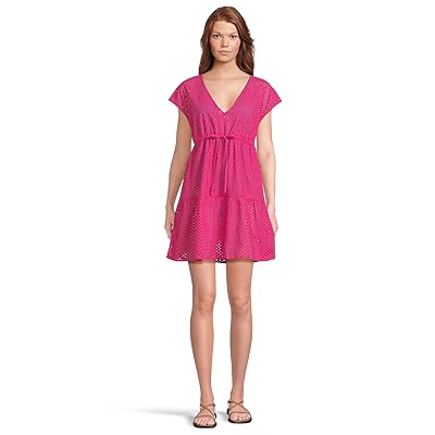 Tommy Bahama Eyelet Cove Vneck Short Dress Women