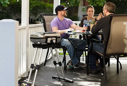 Miniatura 3 de Cuisinart CEG-980 Parrilla eléctrica para exteriores con VersaStand y CCB-5014 Cepillo de limpieza y raspador para parrilla de barbacoa, 16.5