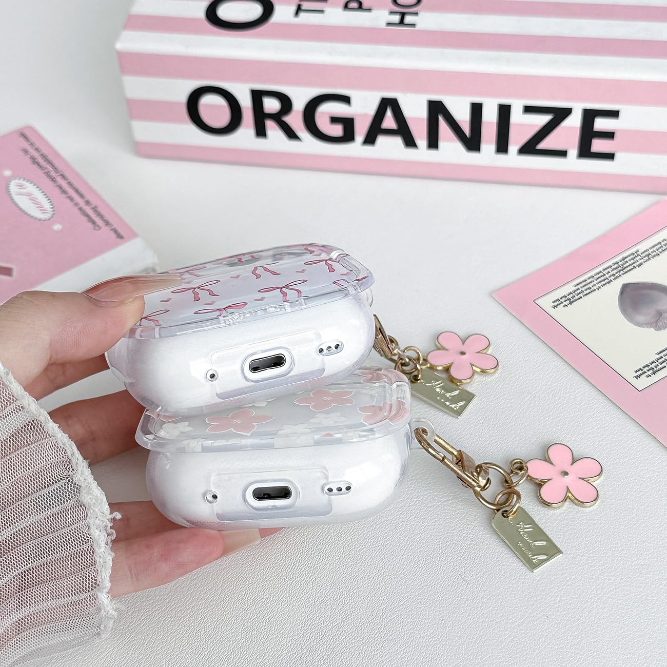 Olytop for Cute Airpods Pro 2nd/1st Generation Case Clear, Soft