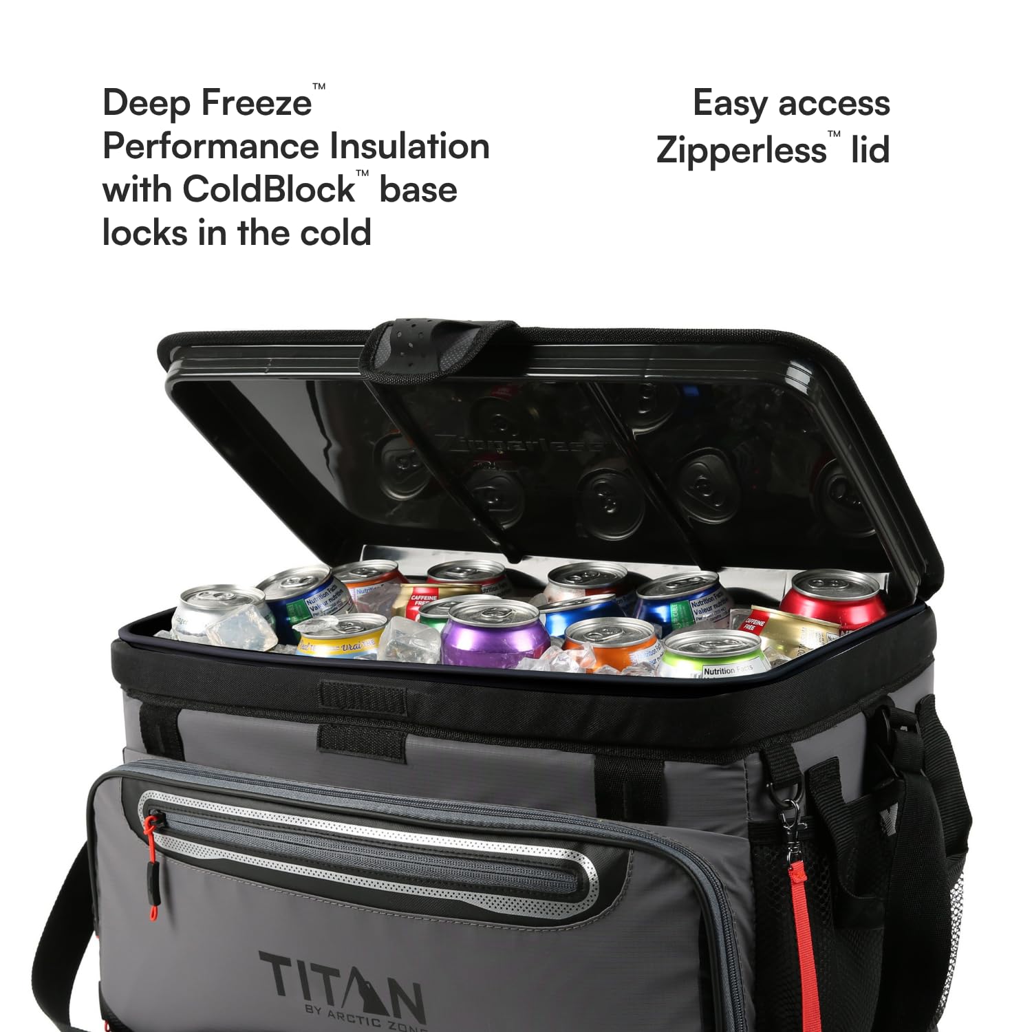 Arctic Zone Titan Deep Freeze Cooler - Zipperless Hardbody Cooler - Deep Freeze Insulation, HardBody Liner, and SmartShelf