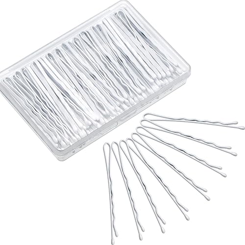 200 alfileres de pelo Bobby Pins de varios tamaños con caja de almacenamiento transparente, negro y marrón