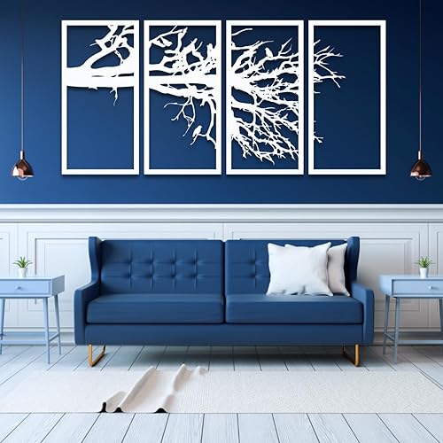 Miniatura 7 de Arte de pared de metal árbol de la vida, decoración de pared de metal árbol de la vida, arte de pared de metal para árbol genealógico, decoración de