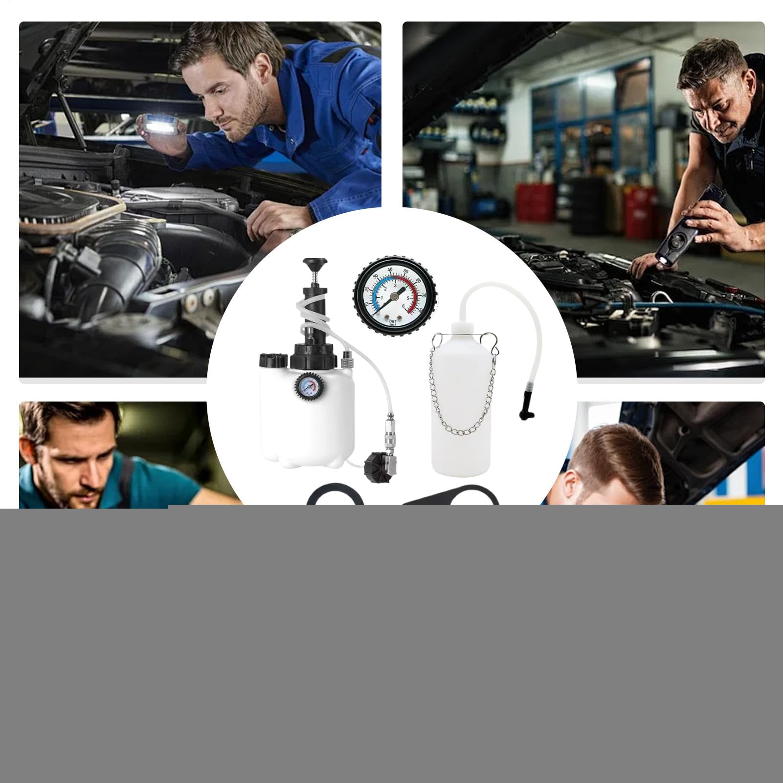 Kit Sgonfiatore Liquido Freni | Strumenti Sgonfiaggio Freni 3 | Litri per Cambio Olio,Attrezzo Veicoli Kit Riparazione Singolo Operatore per Principianti Professionisti Appassionati Auto