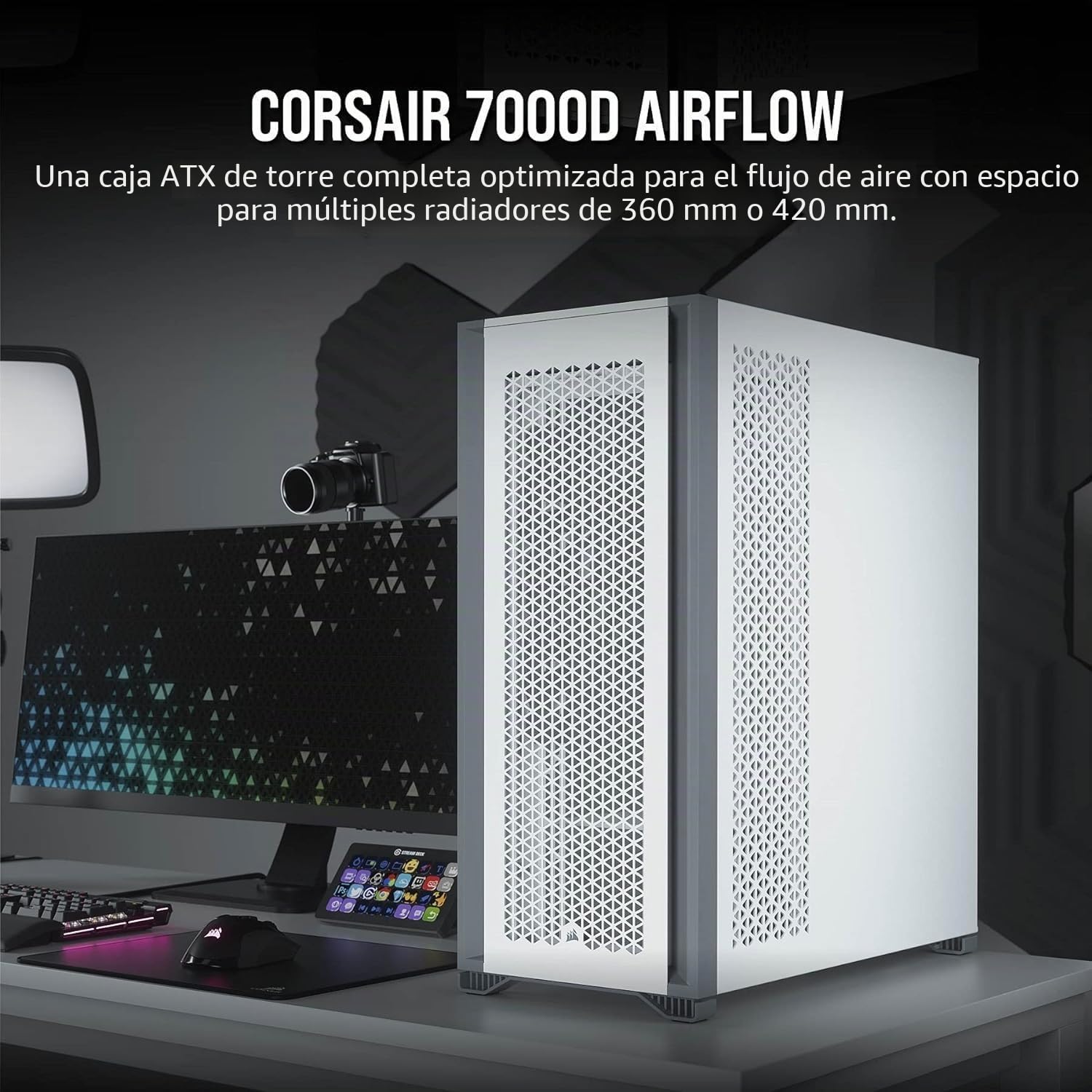 Corsair Pc 7000d Airflow GlasS-White (cC-9011219-Ww)
