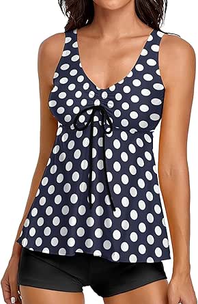 Adjustable Halter Neck Swimsuits Halter Vintage Swimwear-Black And Whi