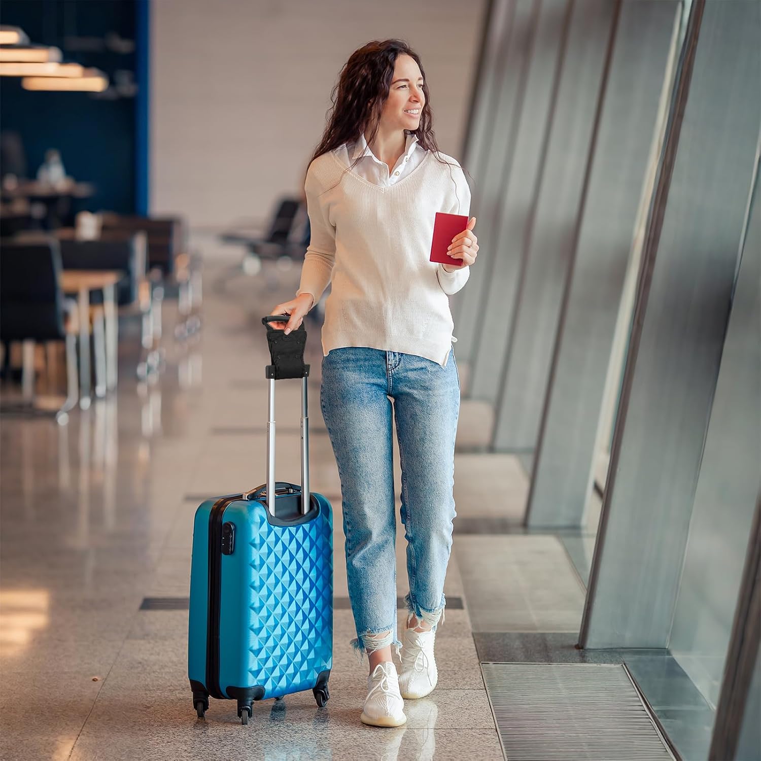 Universal Luggage Handle Extender, 7in Durable Luggage Handle Extension for Suitcase and Carry - On, Comfortable Grip Design to Improve Travel Comfort