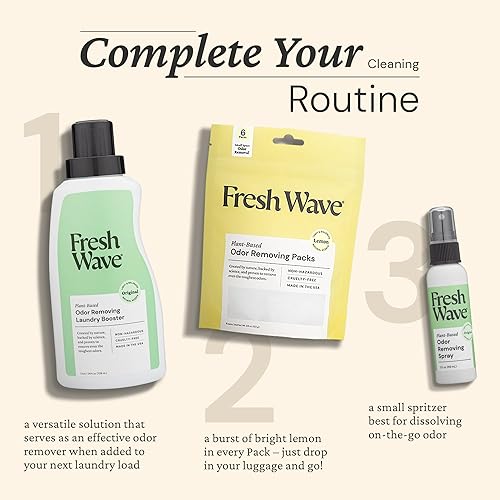 Vista 60 de Fresh Wave Spray eliminador de olores de lavanda y ambientador, 8 onzas, paquete de 2, sin aerosol, niebla fina, alivio de olores más seguro