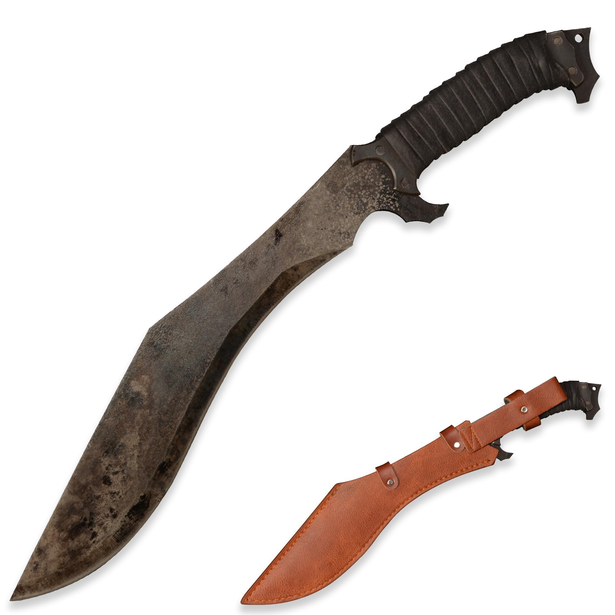 SV Handmade cast Manganese Steel Chopping Blade Sword, Full Tang, Outdoor, Hunting, Camping, Hiking, Survival, with Protective Cover, Multiple Styles to Choose from