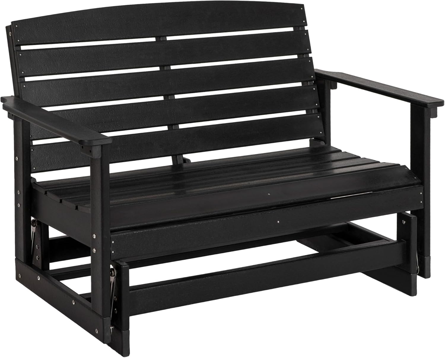 Outsunny 2-Person Outdoor Glider Bench Patio Double Swing Rocking Chair ...