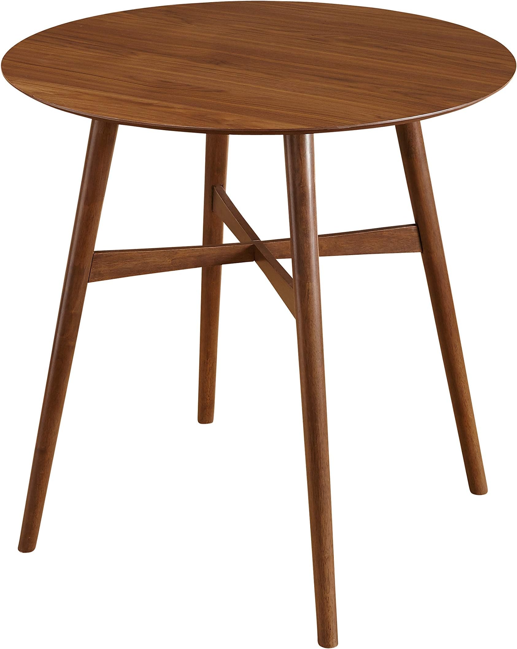 SilkWood Studio Axel Mid Century Modern Bar Height Pub Table, Walnut