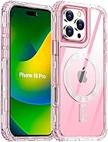 Vista 10 de AICase Funda para iPhone 16 Pro Max, transparente construida para MagSafe, 3 en 1, resistente protección contra caídas, a prueba de golpes, caídas