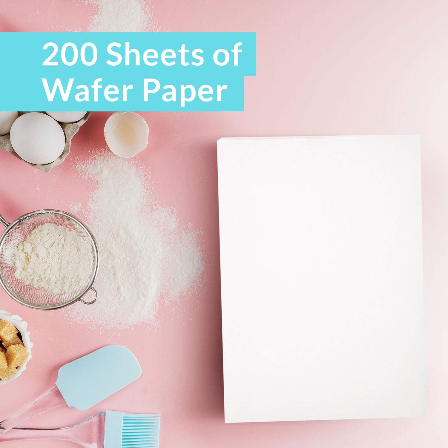 Oasis Supply 200 Piece O-Grade Wafer Paper Pack, 8" by 11"