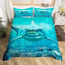 Loussiesd Shark Animal Bedding Set Kids Bedding Set Bedding Set Bedding Set Bedding Set