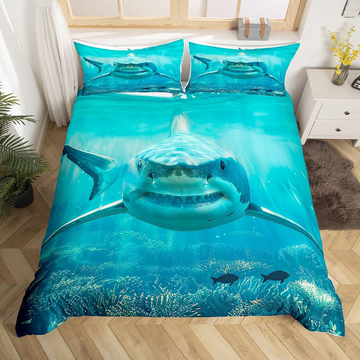 Parure de lit requin enfant Loussiesd, le cadeau d'anniversaire idéal