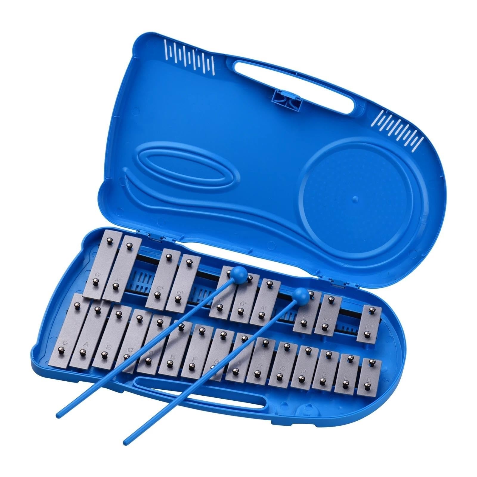 Xilofono Professionale Strumento A Percussione Xilofono Glockenspiel Da 25 Note Con Custodia In Plastica 2 Bacchette