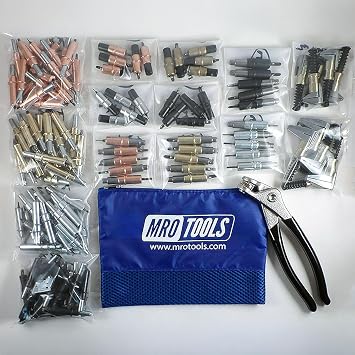 K-Series Master CLECO Sheet Metal Fastener KIT w/Mesh Carry Bag K1MSTR