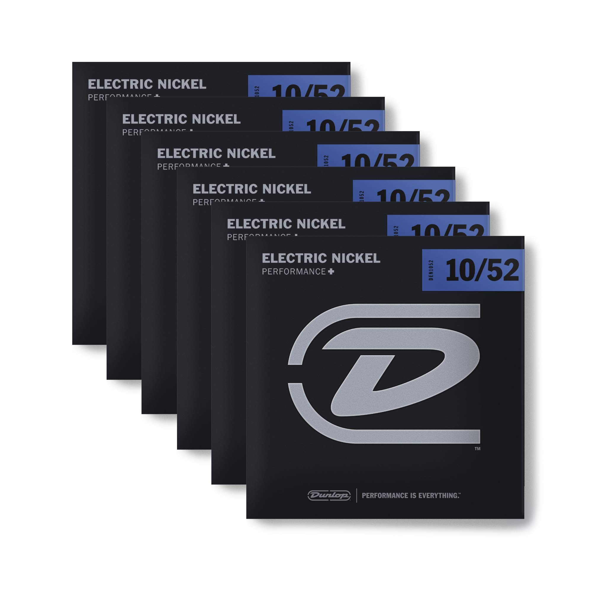Amazon.com: 6 sets of Dunlop DEN1052 Electric Guitar Strings 10-52