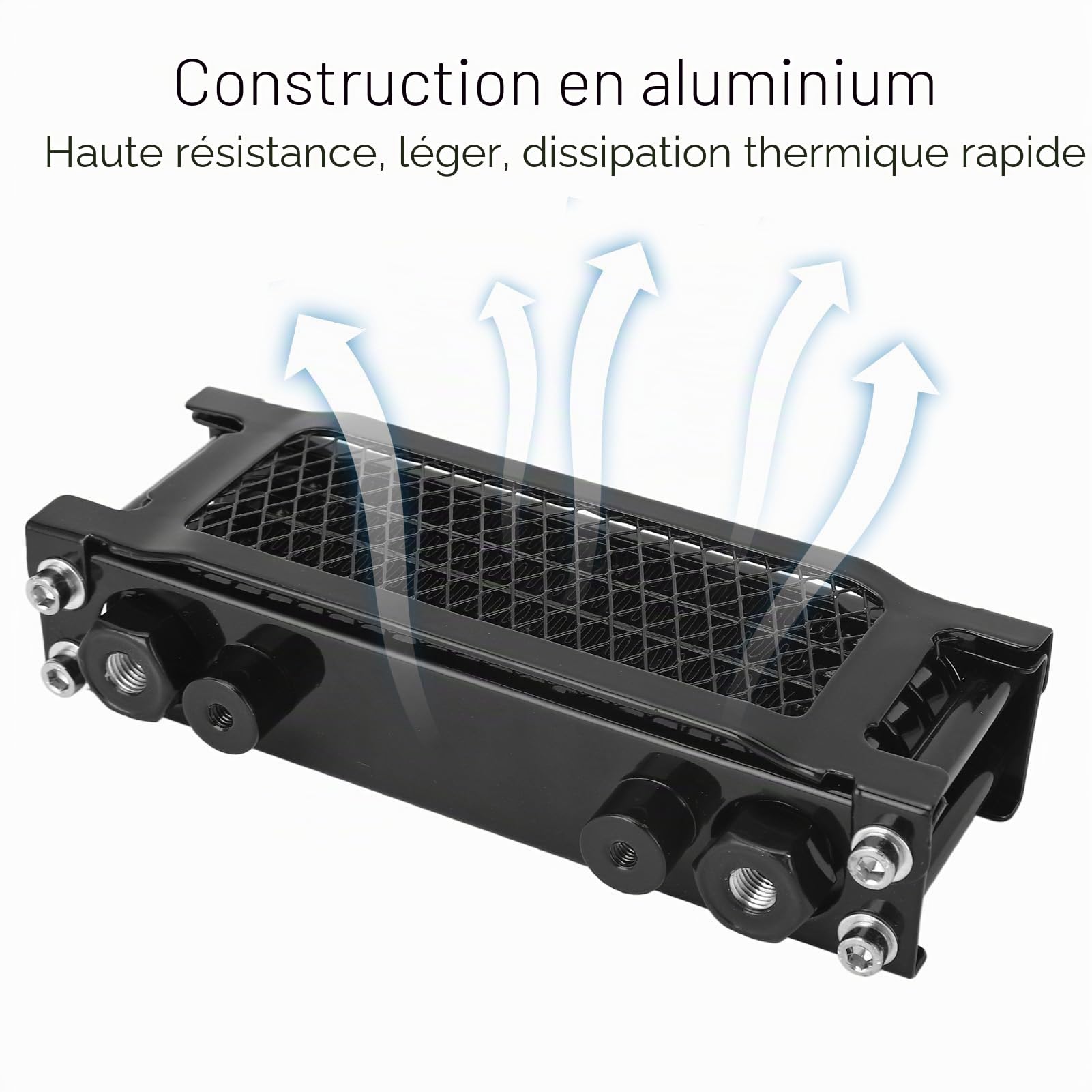 Refroidisseur D'huile Moteur de Moto, Kit de Refroidissement D'huile Moteur à 4 Rangées pour Monkey 125 à Dirt Pit Bike, Kit de Radiateur de Moteur de Refroidissement