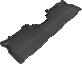 3D MAXpider Second Row Custom Fit All-Weather Floor Mat for Select Toyota Prius v Models - Kagu Rubber (Black)
