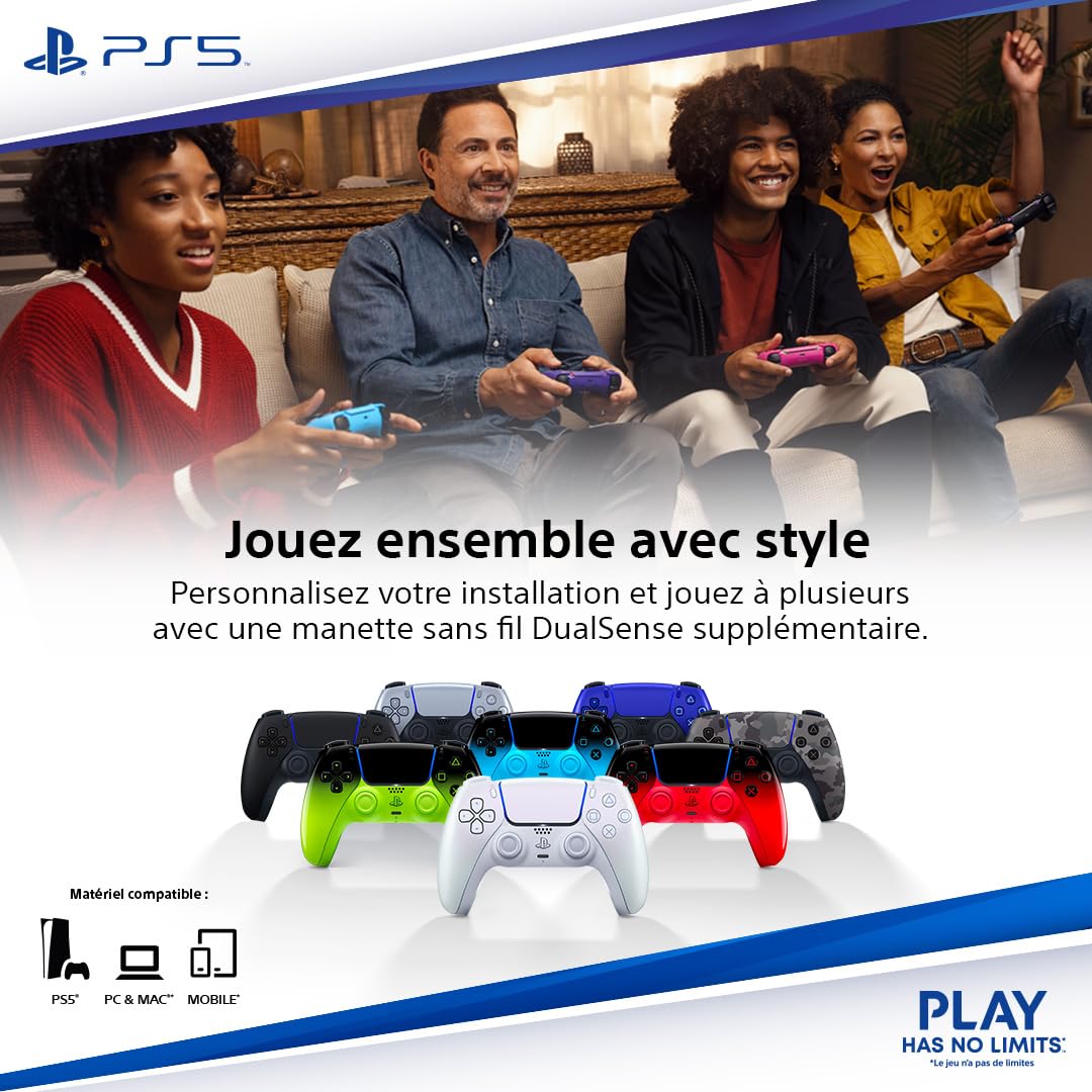 Manette sans fil DualSense – Édition limitée Marvel’s Wolverine, compatible PS5, PC, Mac et appareils mobiles