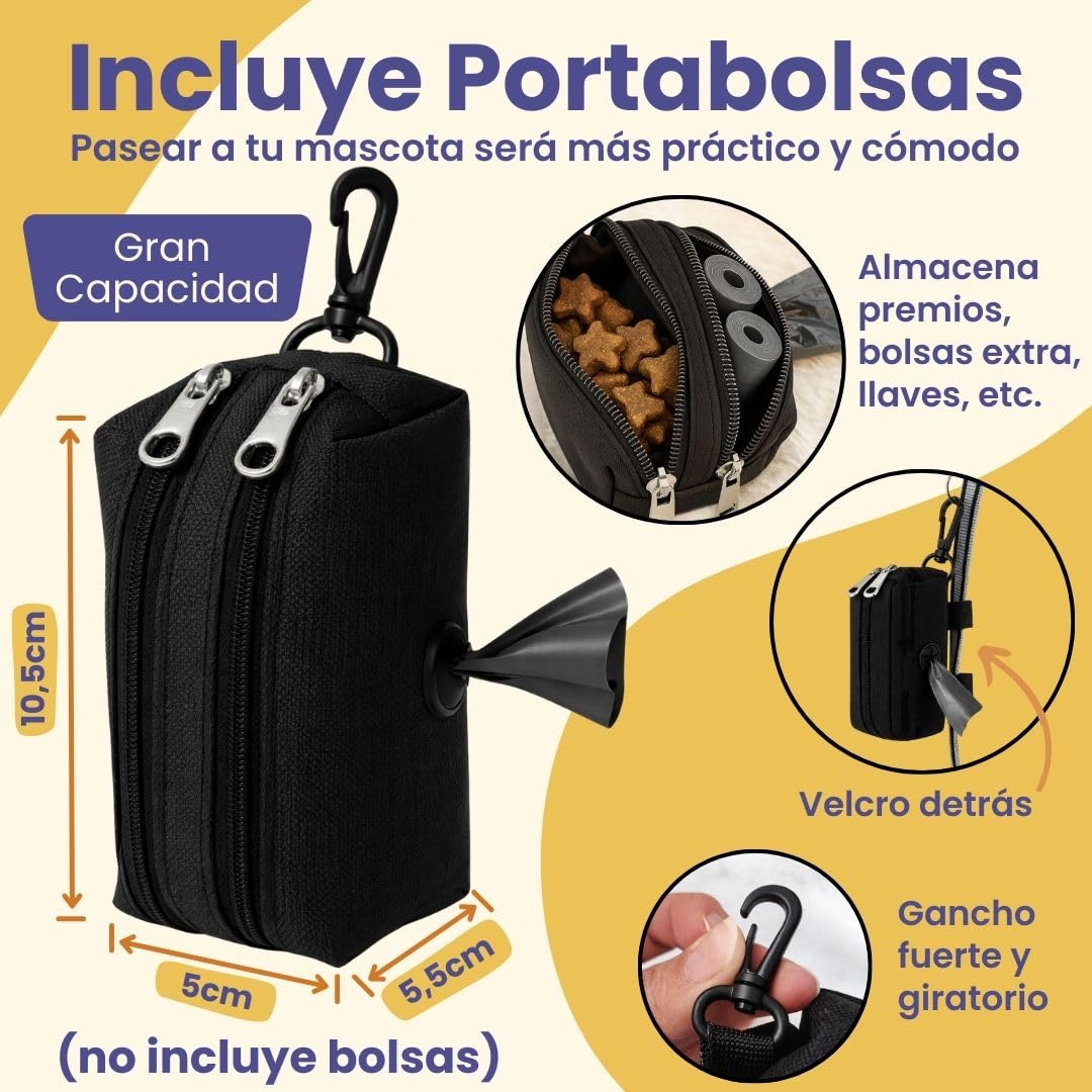Comedero Perro Elevado 5 Alturas | Bebedero y Comederos para Perros Medianos y Grandes Acero 2 x 1400ml, Comedero Lento para Perros 1 x 1200ml, Alfombra + Porta Bolsas Paseo | 3 Cuencos
