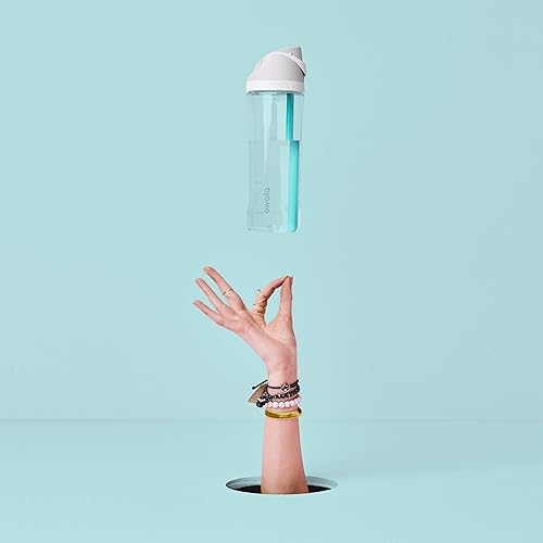 Miniatura 6 de Owala FreeSip - Botella de agua de plástico Tritan transparente con popote, botella de agua deportiva sin BPA, ideal para viajes, 25 onzas,