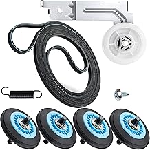Dryer Repair Kit Compatible with Samsung Dryer -Premium Quality- Includes DC97-16782A Drum Roller DC93-00634A Idler Pulley 6602-001655 Belt for AP5325135 AP4373659 PS4221885 PS4133825 AP6038887
