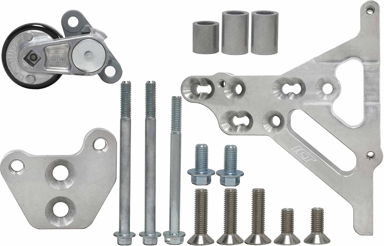 ICT Billet LS Swap A/C Compressor Bracket Kit Compatible with Corvette Camaro Truck BMW 330i E46 LS1 LS3 LSX 4.8L 5.3L 6.0L 6.2L 551797-123